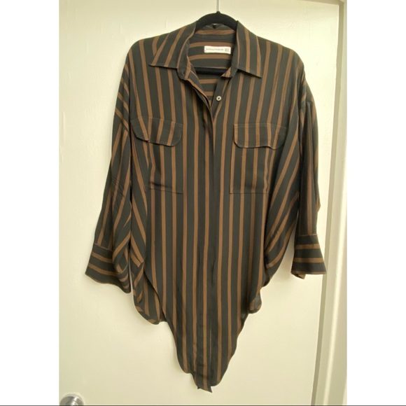 Faithfull The Brand Striped Shirt Bow Tie Front - Picture 4 of 16